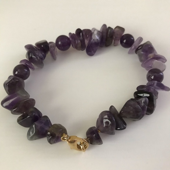 NWOT Amethyst Semiprecious Gemstone Bracelet - Picture 3 of 5